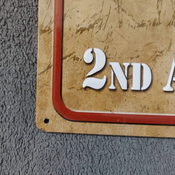 Rivers Edge Products Tin Sign, 17" x 12" Weatherproof Wall Art, 2nd Amendment - Picture 2 of 6